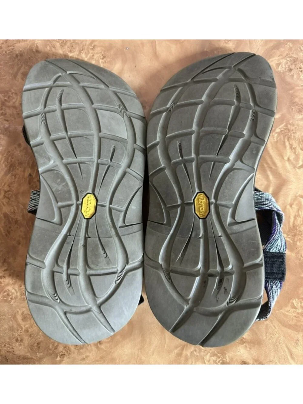 Chaco Z/1 Classic Sport Sandals Purple Gray Jacquard Webbing Vibram Women's 8